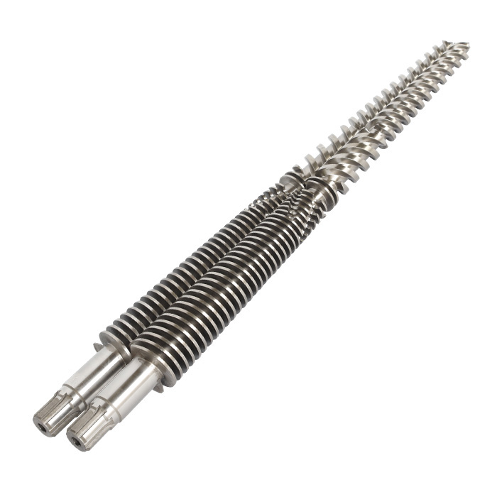 Conical twin screw