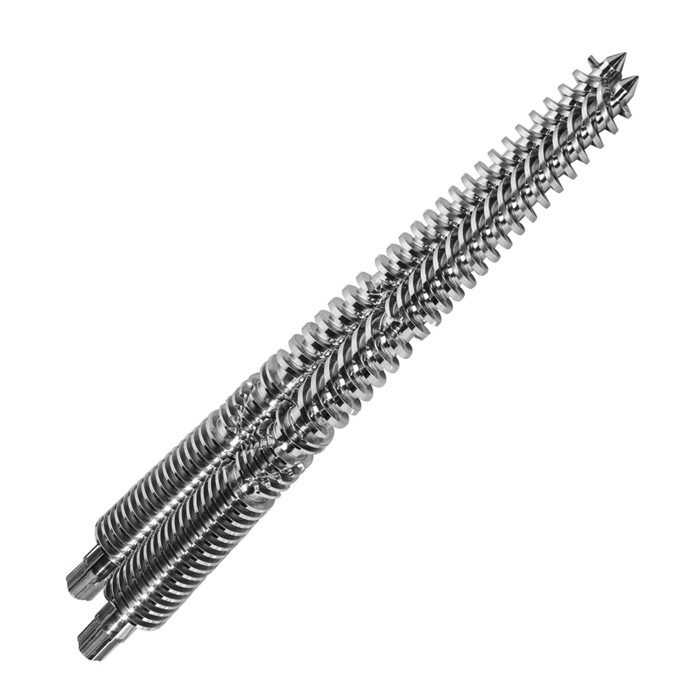 Conical twin screw